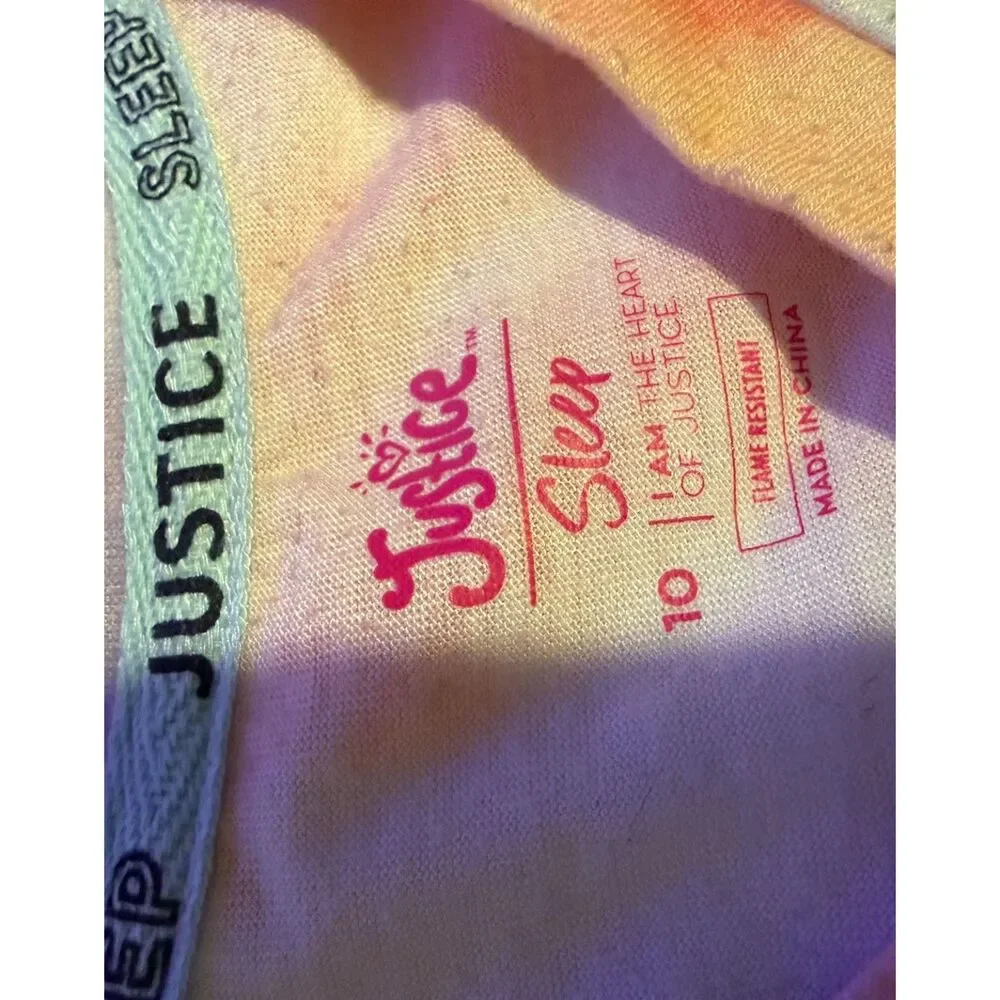 #152 - Justice Girls Tie-Dye Sleep Top Size 10